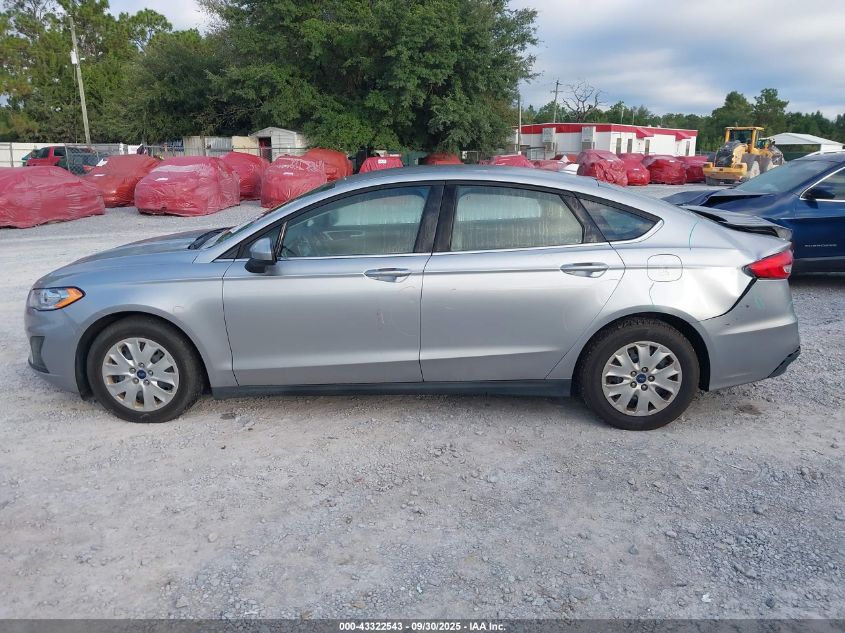 2020 Ford Fusion S VIN: 3FA6P0G73LR161655 Lot: 43322543