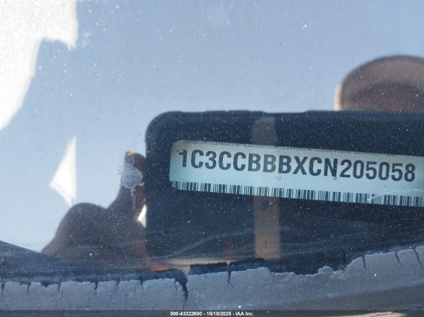 2012 Chrysler 200 Touring VIN: 1C3CCBBBXCN205058 Lot: 43322600