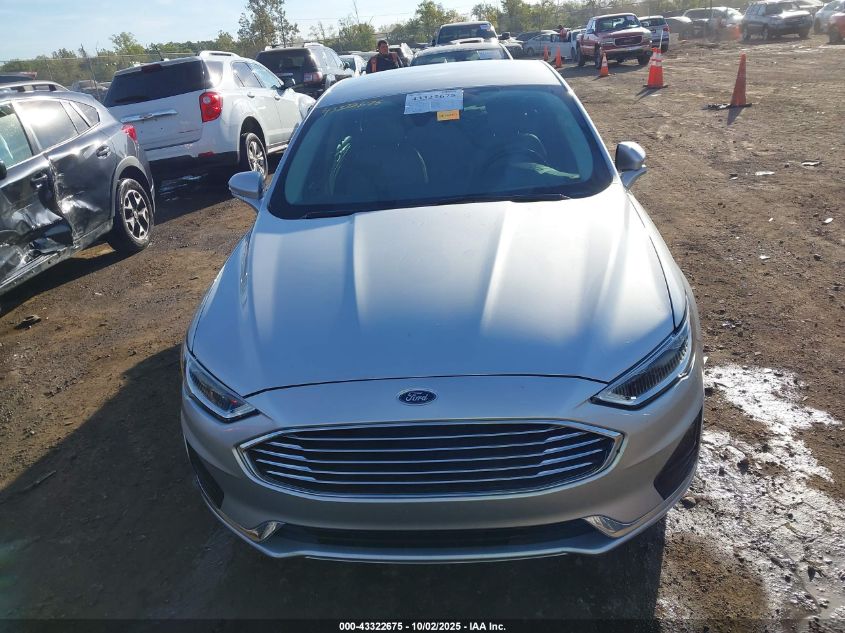 2019 Ford Fusion Sel VIN: 3FA6P0CDXKR224745 Lot: 43322675