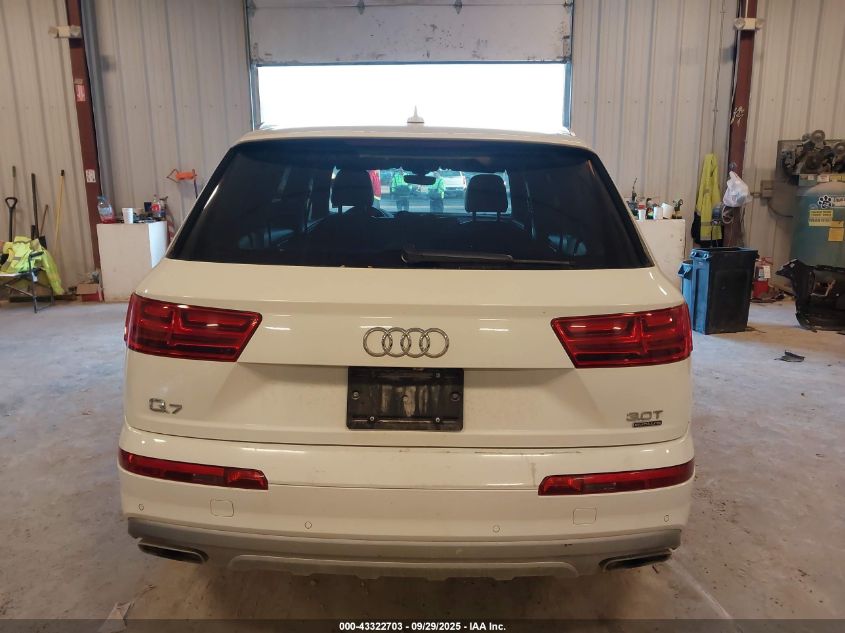 2017 Audi Q7 3.0T Premium VIN: WA1AAAF75HD014356 Lot: 43322703