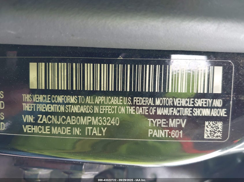 2021 JEEP RENEGADE JEEPSTER FWD - ZACNJCAB0MPM33240