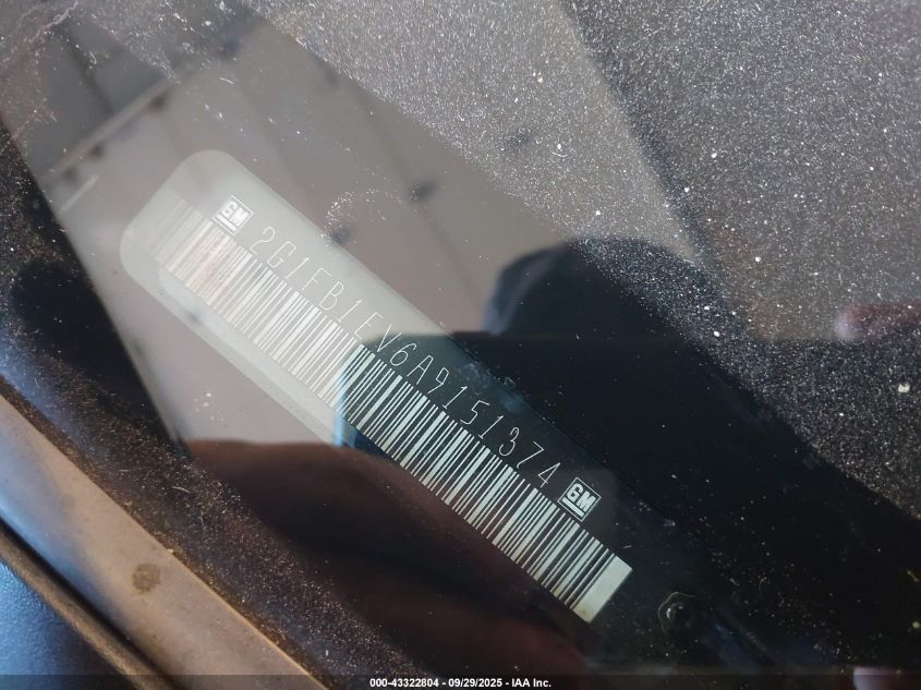 2010 Chevrolet Camaro 1Lt VIN: 2G1FB1EV6A9151374 Lot: 43322804