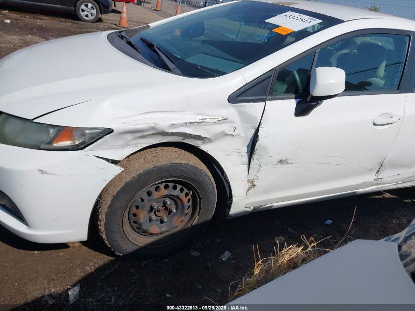 2013 Honda Civic Lx VIN: 2HGFB2F54DH579810 Lot: 43322813