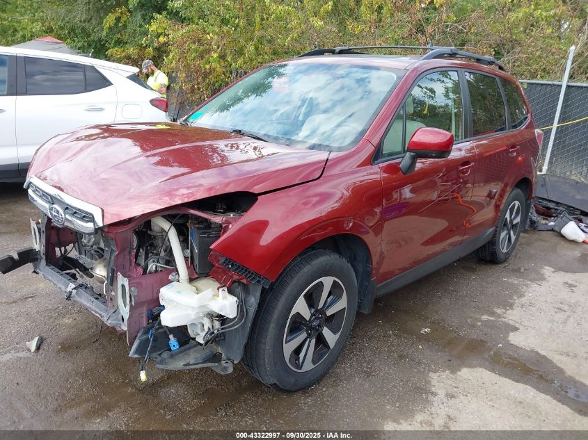2017 Subaru Forester 2.5I Premium red other gasoline JF2SJAEC3HH531870 photo #3