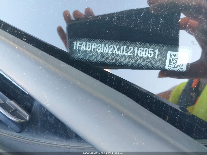 2018 Ford Focus Sel VIN: 1FADP3M2XJL216051 Lot: 43323052