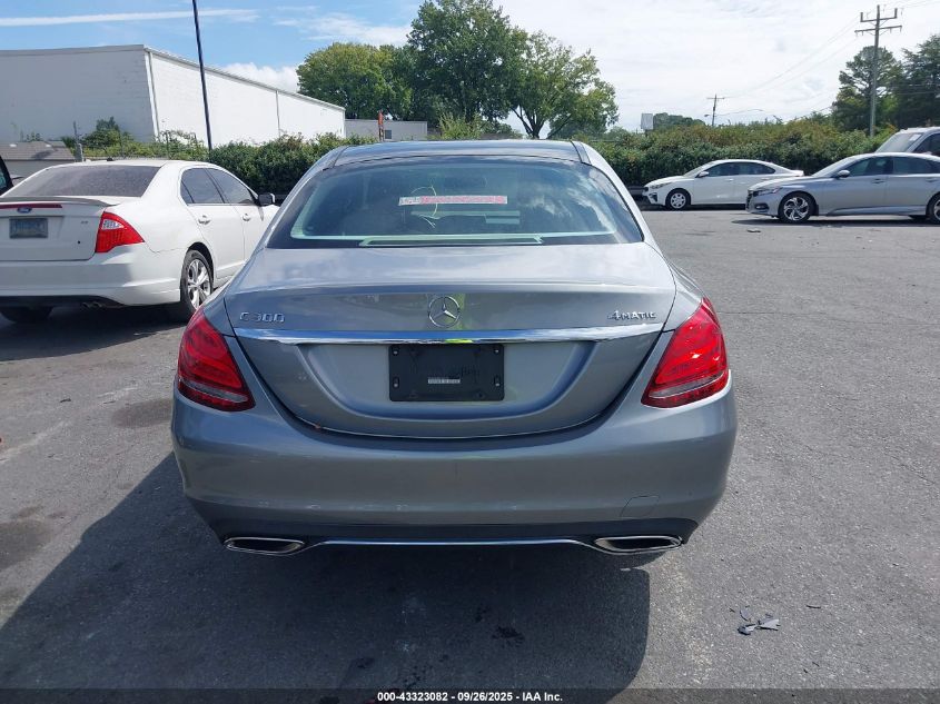 2015 Mercedes-Benz C 300 4Matic VIN: 55SWF4KBXFU028220 Lot: 43323082