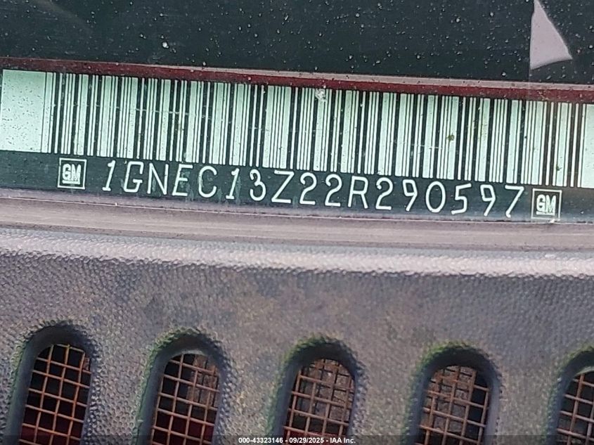 2002 Chevrolet Tahoe Lt VIN: 1GNEC13Z22R290597 Lot: 43323146