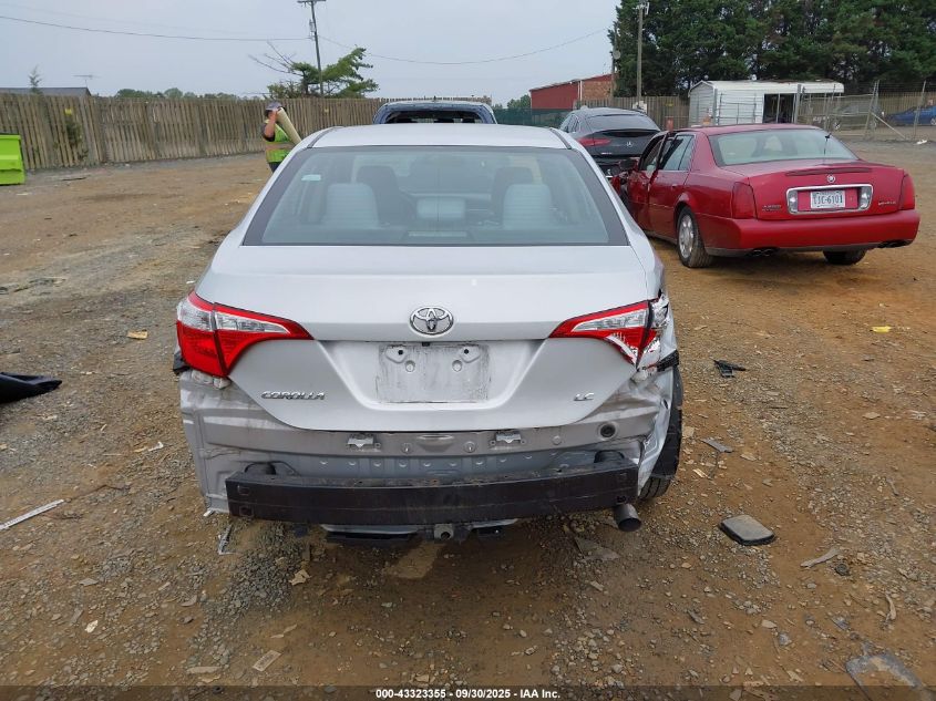 2016 Toyota Corolla Le VIN: 2T1BURHE8GC707929 Lot: 43323355