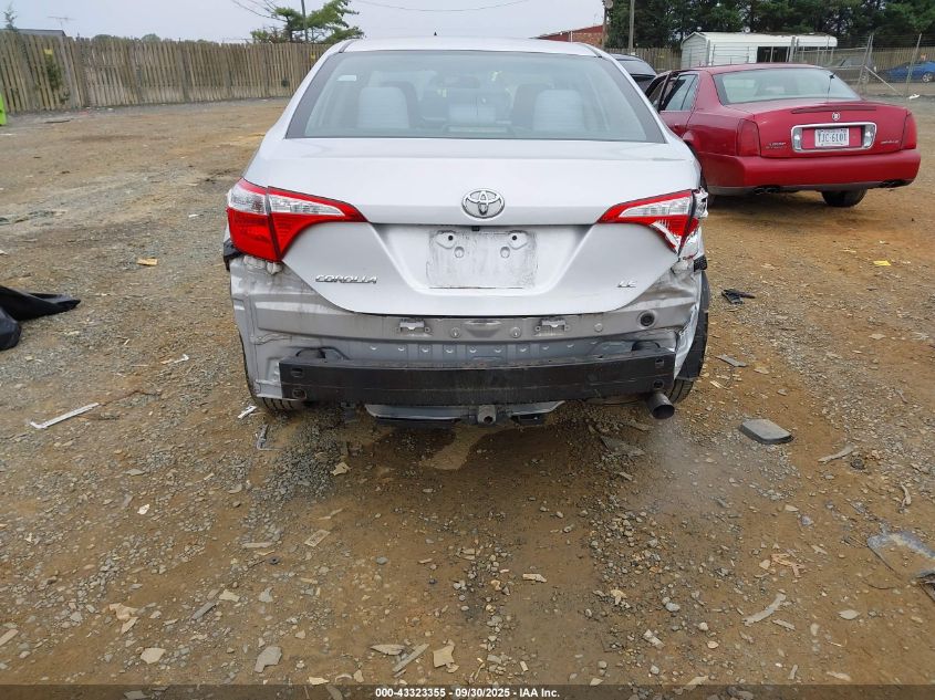 2016 Toyota Corolla Le VIN: 2T1BURHE8GC707929 Lot: 43323355