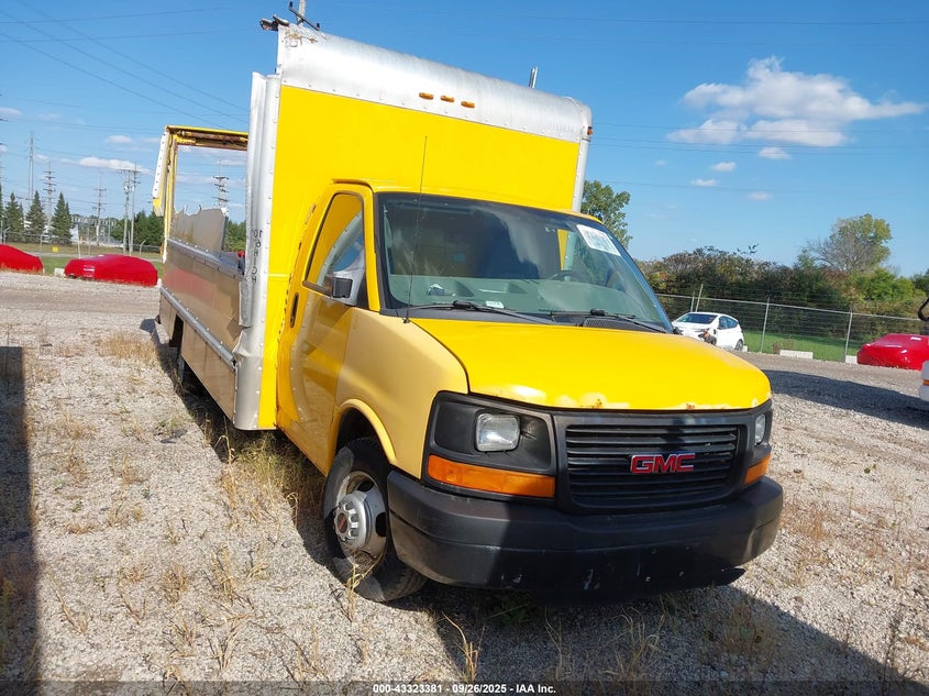 2012 GMC Savana Cutaway Work Van yellow other flexible 1GD374CG0C1906152 photo #1