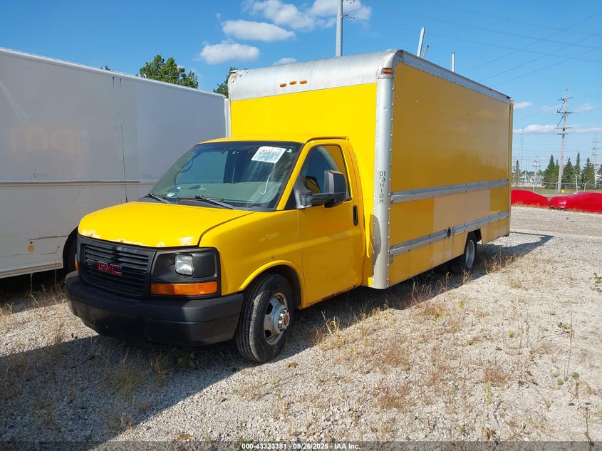 2012 GMC Savana Cutaway Work Van yellow other flexible 1GD374CG0C1906152 photo #3