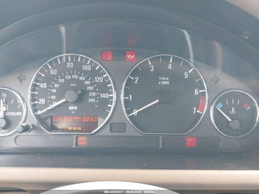 1998 BMW Z3 1.9 VIN: 4USCH7322WLE05728 Lot: 43323417