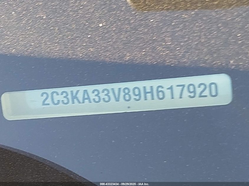 2009 Chrysler 300 Limited VIN: 2C3KA33V89H617920 Lot: 43323434
