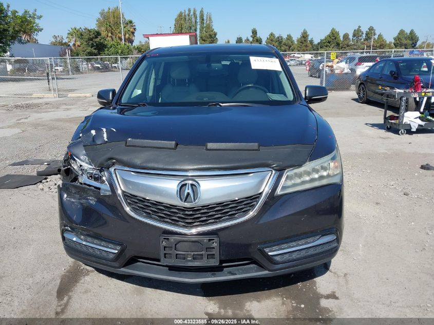 2015 Acura Mdx VIN: 5FRYD4H23FB007926 Lot: 43323585