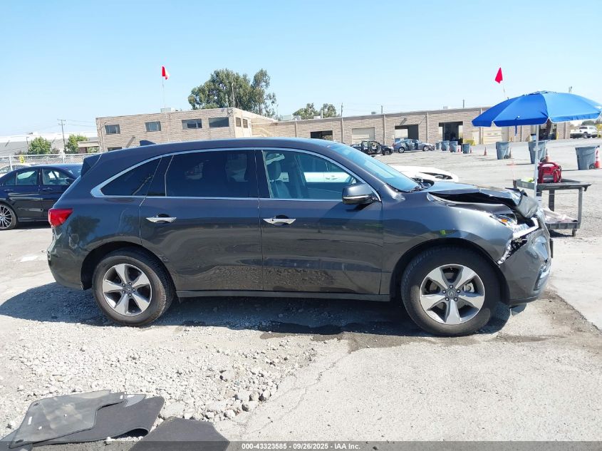 2015 Acura Mdx VIN: 5FRYD4H23FB007926 Lot: 43323585