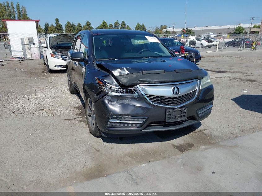 2015 Acura Mdx VIN: 5FRYD4H23FB007926 Lot: 43323585