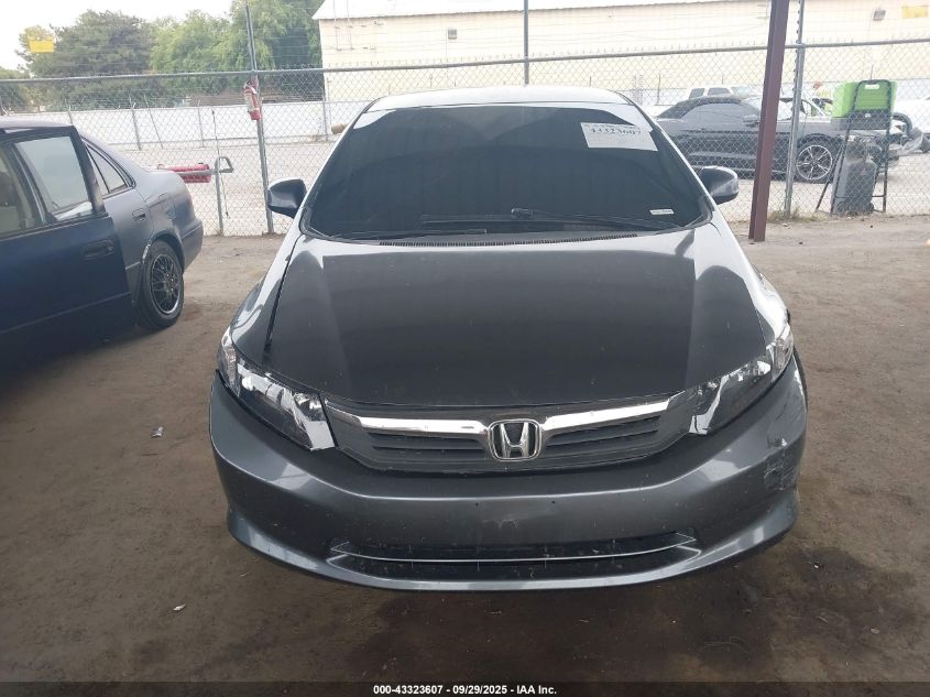 2012 Honda Civic Lx VIN: 19XFB2F5XCE001168 Lot: 43323607