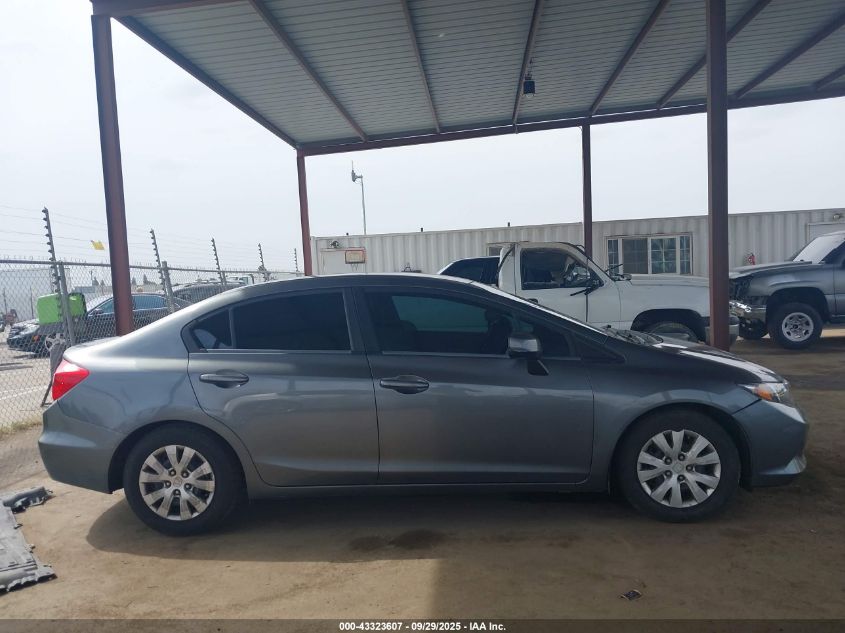 2012 Honda Civic Lx VIN: 19XFB2F5XCE001168 Lot: 43323607