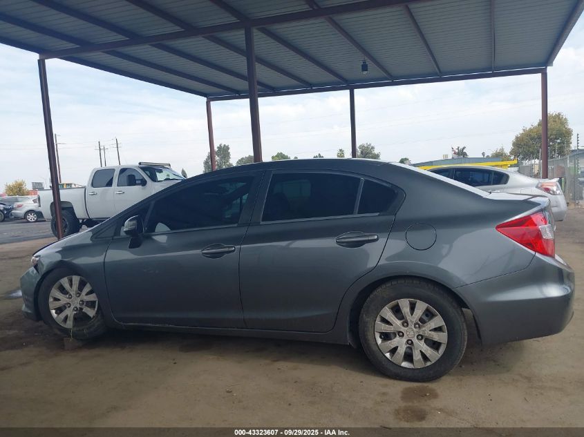 2012 Honda Civic Lx VIN: 19XFB2F5XCE001168 Lot: 43323607