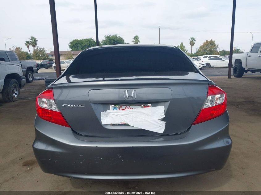 2012 Honda Civic Lx VIN: 19XFB2F5XCE001168 Lot: 43323607