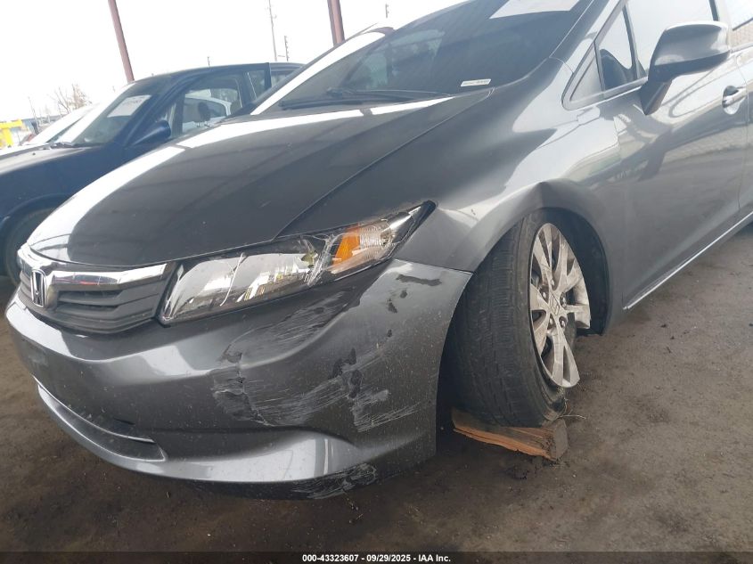 2012 Honda Civic Lx VIN: 19XFB2F5XCE001168 Lot: 43323607