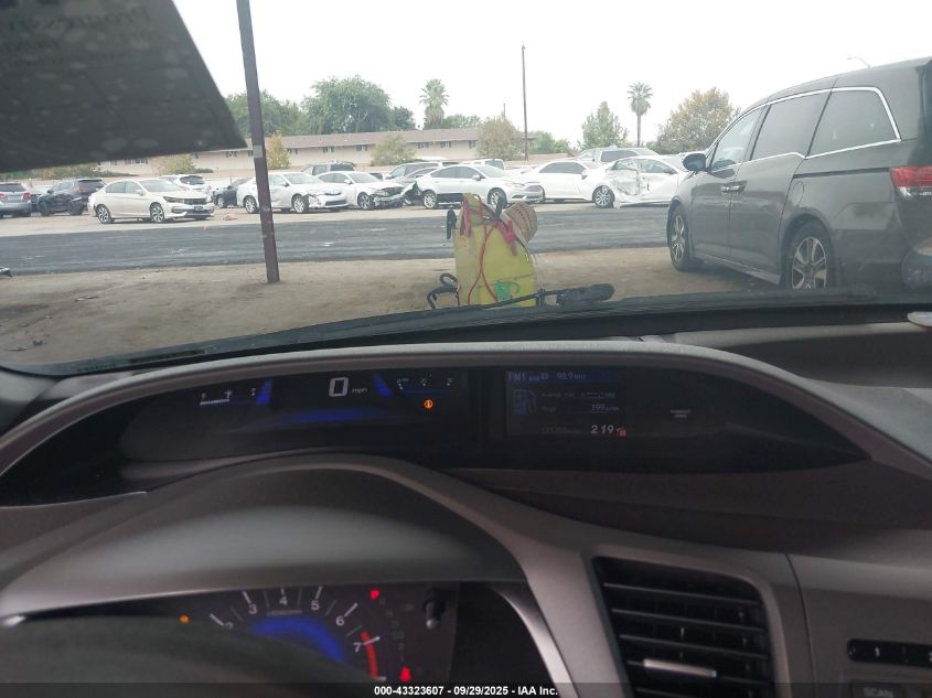 2012 Honda Civic Lx VIN: 19XFB2F5XCE001168 Lot: 43323607