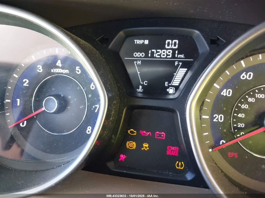 2012 Hyundai Elantra Limited VIN: 5NPDH4AE3CH139266 Lot: 43323632