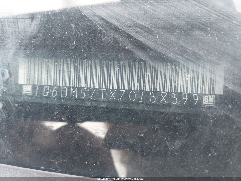 2007 Cadillac Cts VIN: 1G6DM7TX70138399 Lot: 43323739