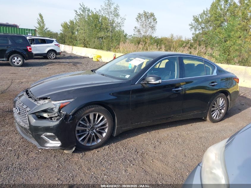 2021 Infiniti Q50 Luxe VIN: JN1EV7BR8MM750176 Lot: 43323812