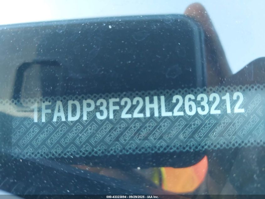 2017 Ford Focus Se VIN: 1FADP3F22HL263212 Lot: 43323894