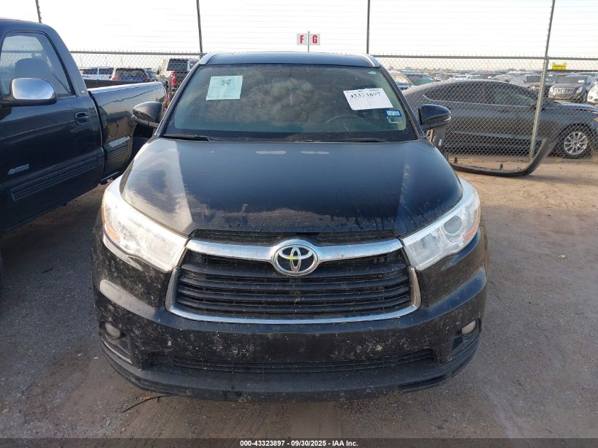 2016 Toyota Highlander Xle V6 VIN: 5TDKKRFH9GS505949 Lot: 43323897