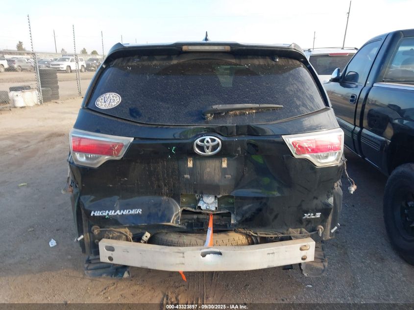 2016 Toyota Highlander Xle V6 VIN: 5TDKKRFH9GS505949 Lot: 43323897