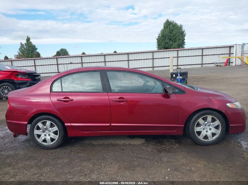 2009 Honda Civic Lx VIN: 19XFA16539E051156 Lot: 43323968