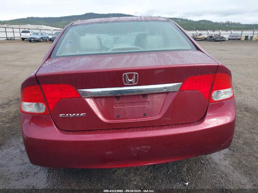 2009 Honda Civic Lx VIN: 19XFA16539E051156 Lot: 43323968