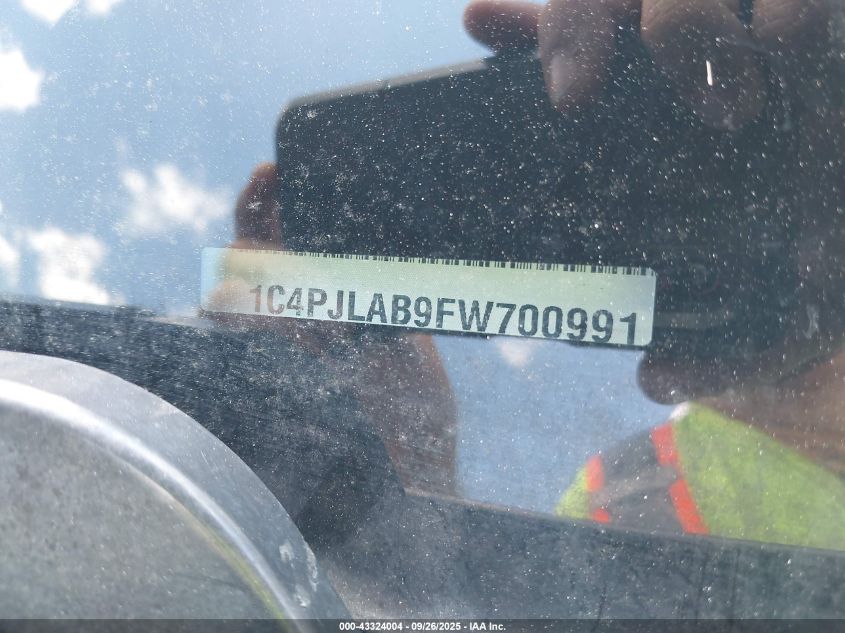 2015 Jeep Cherokee Sport VIN: 1C4PJLAB9FW700991 Lot: 43324004