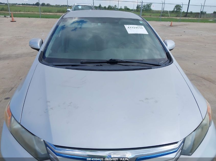 2012 Honda Civic Hybrid VIN: JHMFB4F37CS011436 Lot: 43324133