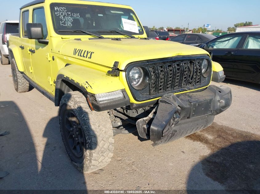 2024 Jeep Gladiator Willys VIN: 1C6HJTAG8RL112075 Lot: 43324180