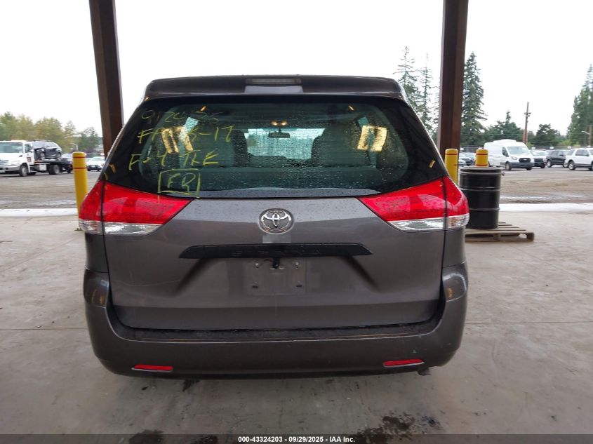 2011 Toyota Sienna Base V6 VIN: 5TDZK3DC3BS047742 Lot: 43324203