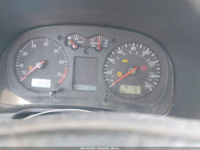 2001 Volkswagen Jetta Gls VIN: 3VWSS29M41M022423 Lot: 43324239