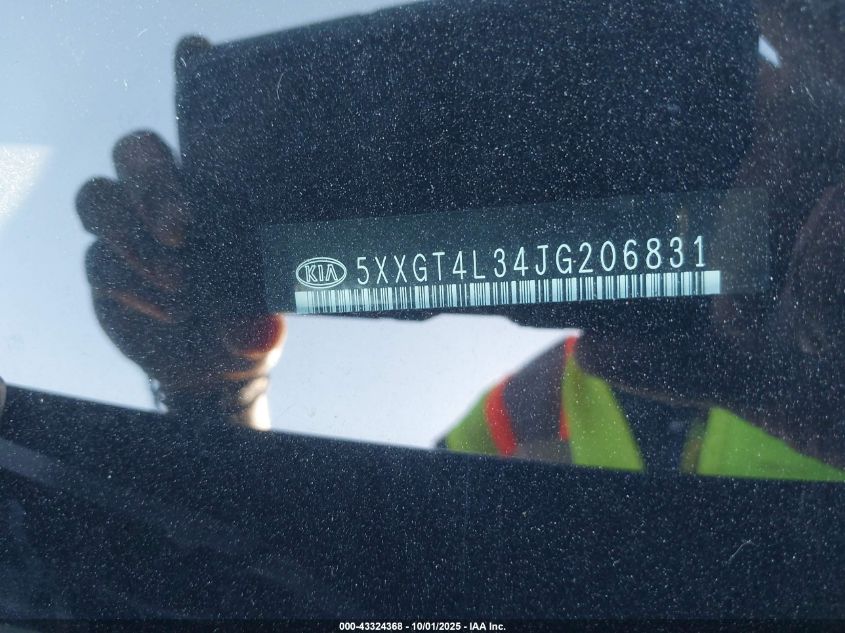 2018 Kia Optima Lx VIN: 5XXGT4L34JG206831 Lot: 43324368