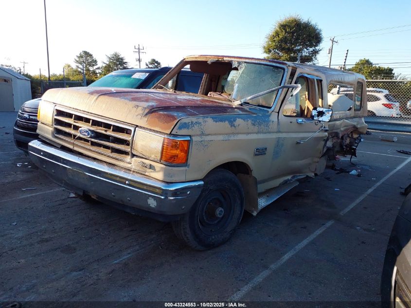 1989 Ford F150 beige pickup gasoline 1FTEF14Y8KNA65534 photo #3