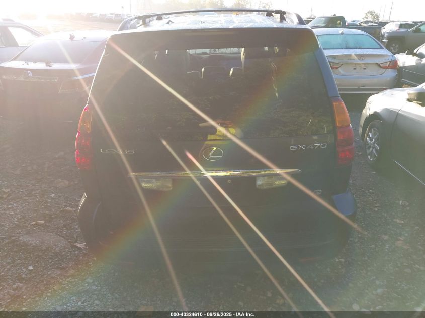 2004 Lexus Gx 470 VIN: JTJBT20X840065612 Lot: 43324610