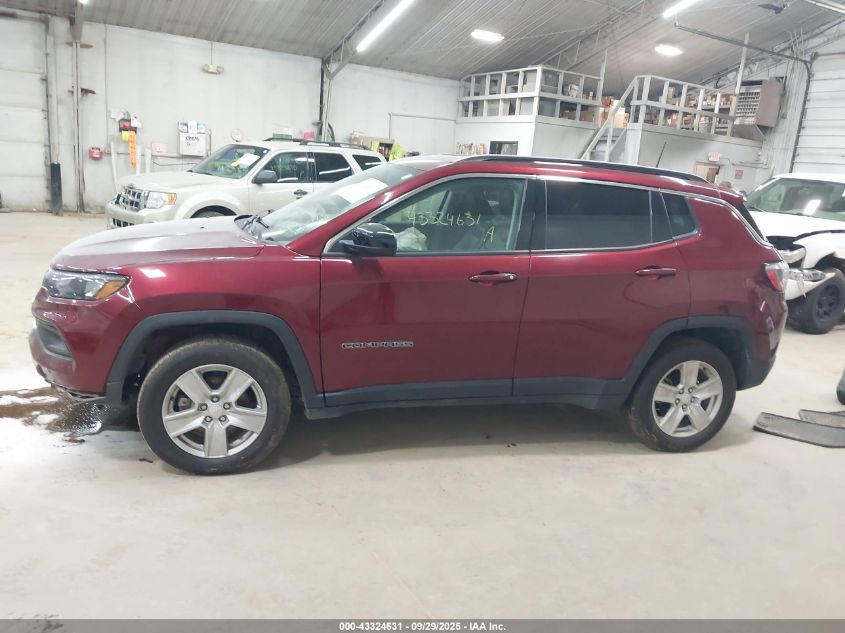 2022 Jeep Compass Latitude 4X4 VIN: 3C4NJDBB9NT185247 Lot: 43324631