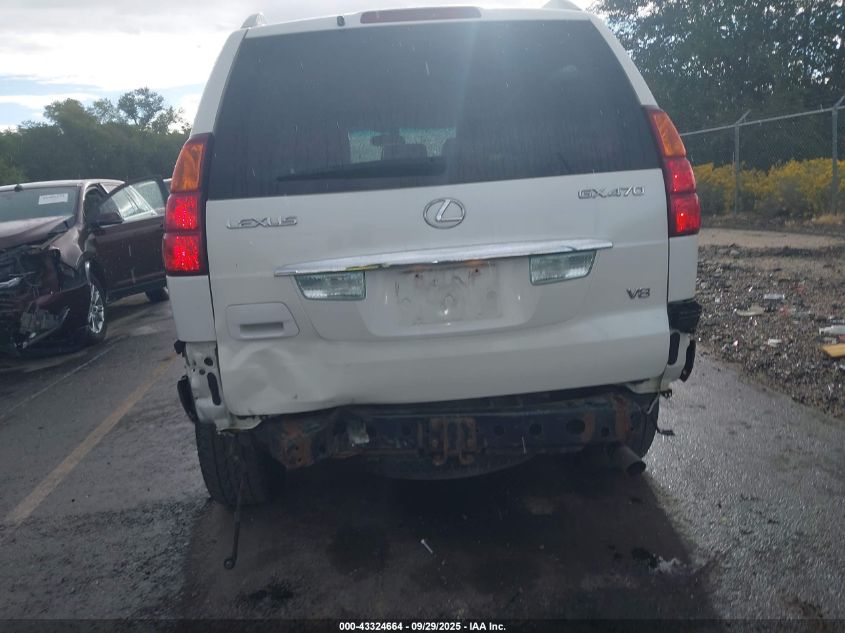 2003 Lexus Gx 470 VIN: JTJBT20X130021224 Lot: 43324664