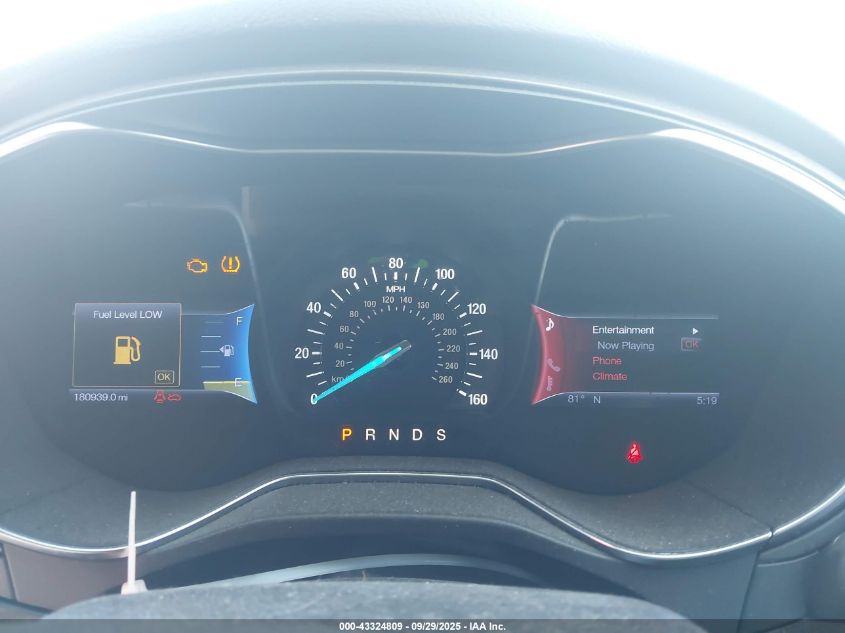 2013 Ford Fusion Titanium VIN: 3FA6P0D98DR211666 Lot: 43324809