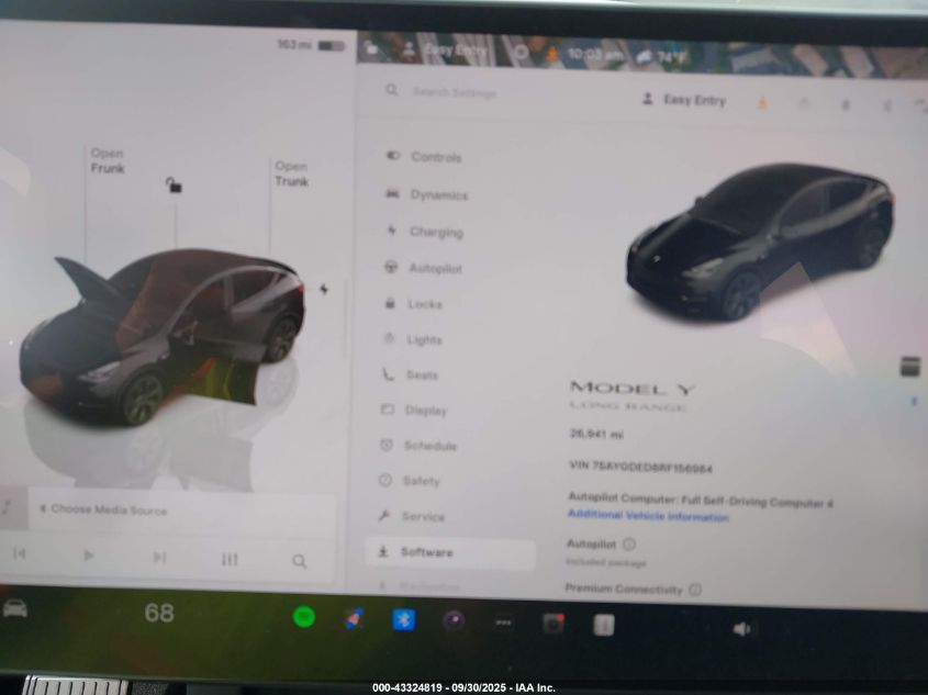 2024 Tesla Model Y Long Range Dual Motor All-Wheel Drive/Rwd VIN: 7SAYGDED8RF156984 Lot: 43324819