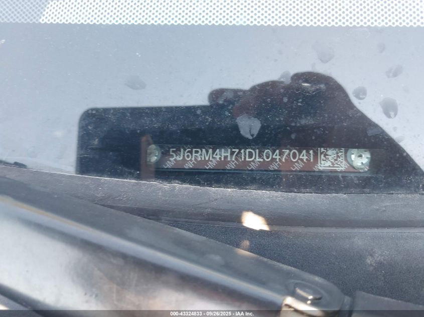 2013 Honda Cr-V Ex-L VIN: 5J6RM4H71DL047041 Lot: 43324833