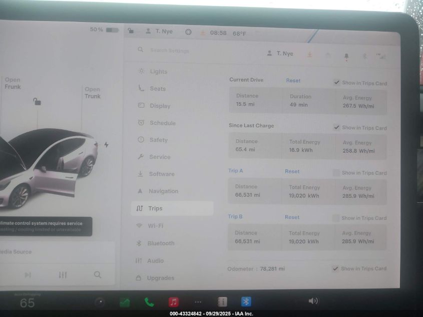 2019 Tesla Model 3 Long Range/Performance VIN: 5YJ3E1EB3KF487245 Lot: 43324842