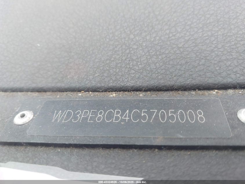 2012 Mercedes-Benz Sprinter 2500 High Roof VIN: WD3PE8CB4C5705008 Lot: 43324926