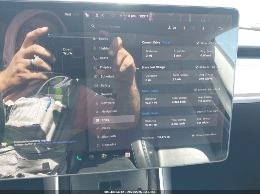 2019 Tesla Model 3 Long Range/Mid Range/Standard Range/Standard Range Plus VIN: 5YJ3E1EA2KF411278 Lot: 43324942